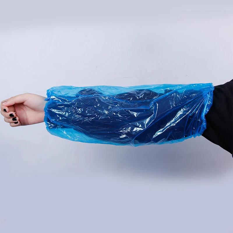 {free sample}2023 wholesales Disposable  Machine Made PE Over sleeves Sleeve Cover with Elastic at Cuff and Elbow