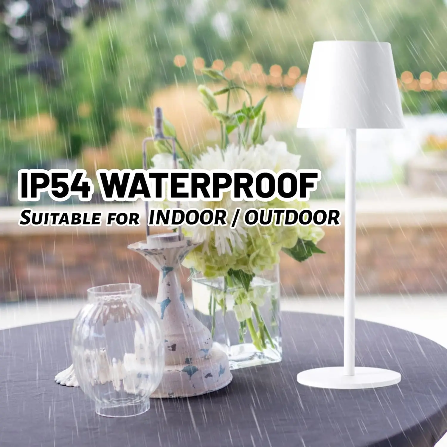 Outdoor Touch Table Lamps Desk Modern Bedroom Light Rechargeable Bar Cordless Restaurant Table Lamp with USB Charging Port