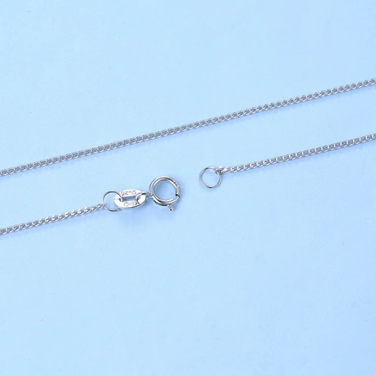 wholesale 1.0 mm 925 sterling silver curb chain italy 16 inches 18 inches silver chain