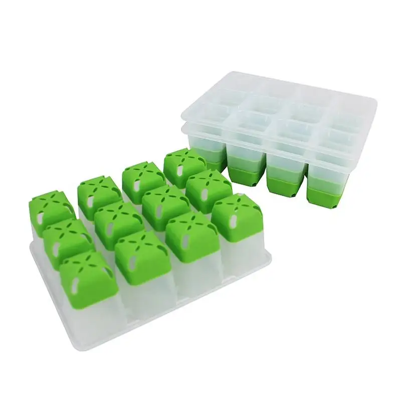 3pcs Silicone Seedling Starter Trays for Starting Plant Seeds Reusable Seed Starter Kit