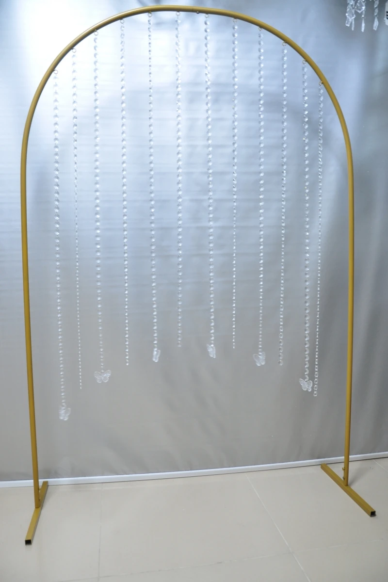 Factory direct sale Single tube arch planter Gold Metal Arch Wedding Garden  Arch trellis for Bridal Party Decoration