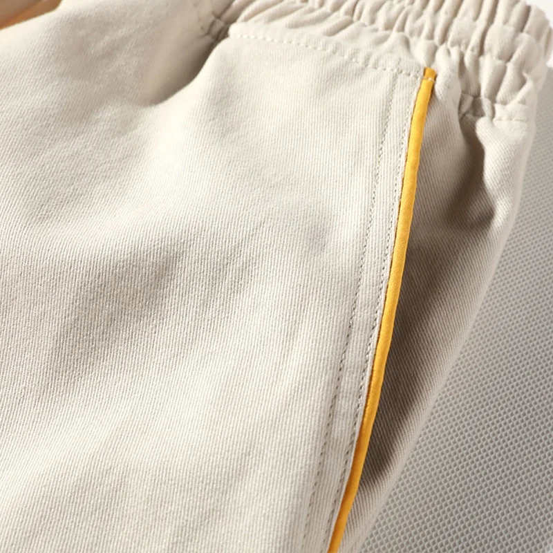 
Dropshipping Mens Streetwear 100% Cotton Fashion Khaki Cargo Jogger Pant 