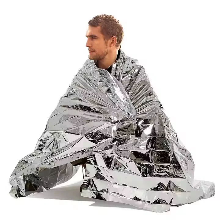 Portable Outdoor Pet Warm Blanket Thickened Bivy Bag for Hiking Marathon Sun Protection Survival Supplies Emergency Lifesaving
