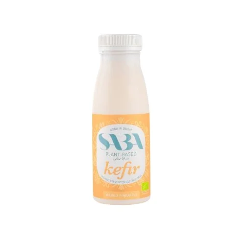 High-Quality Saba Plant Based Kefir: FERMENTED COCONUT MILK MANGO PINEAPPLE 8 PCS in BOX