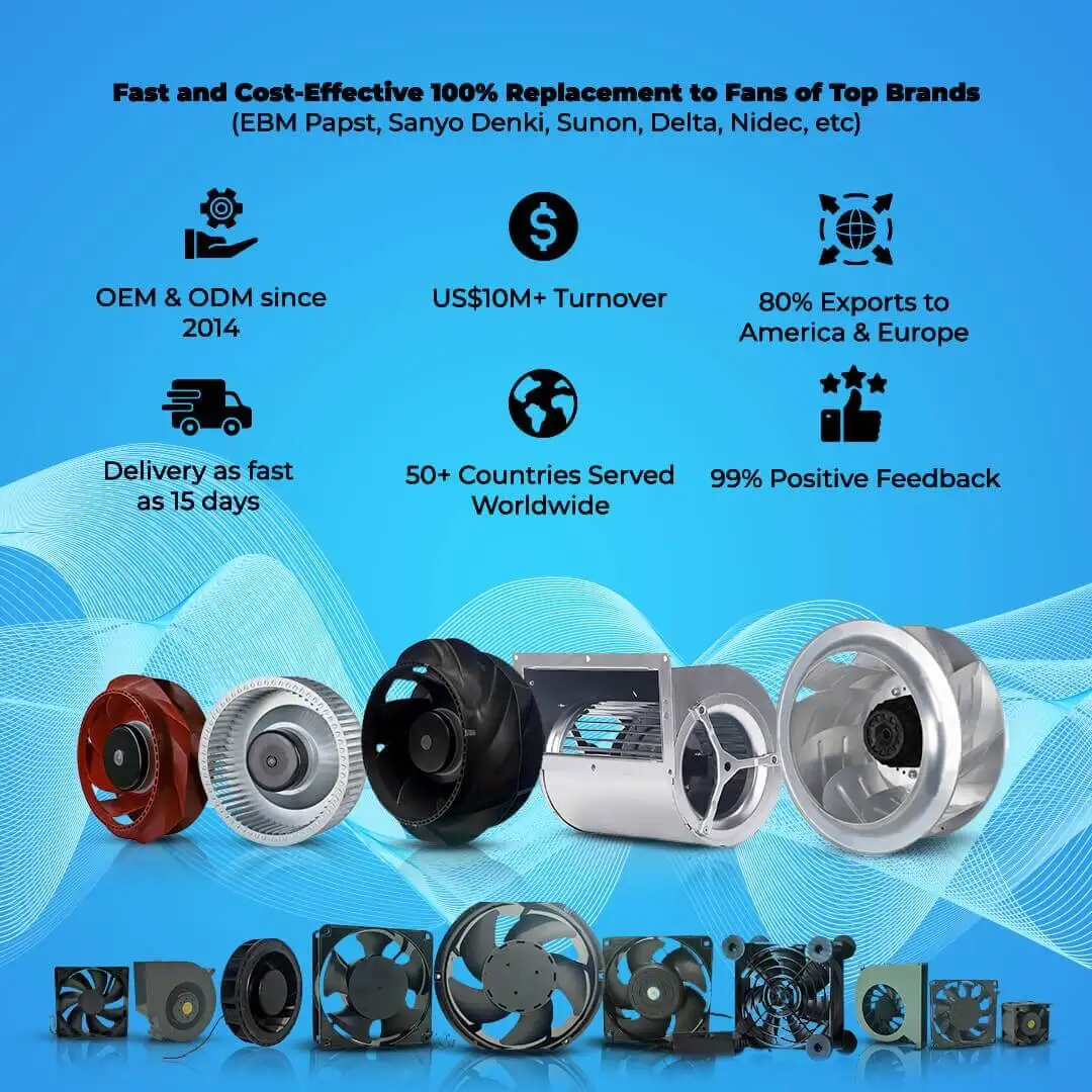 140mm Small AC Forward Curved Radical Centrifugal Blower Cooling Fans