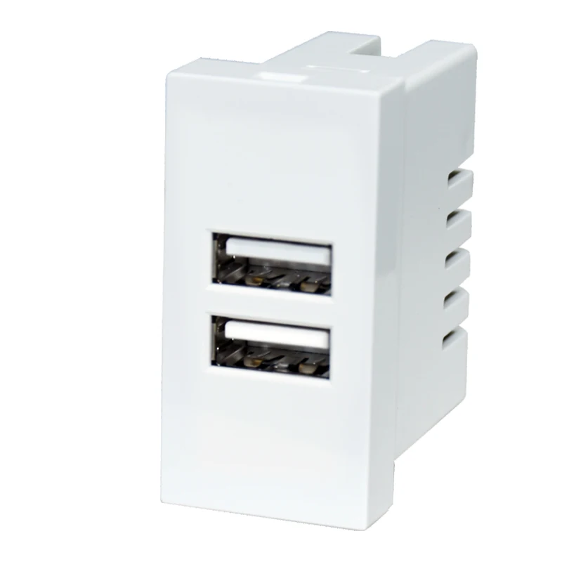 Chinese factory NEPCI USB charger 22.5x45 USB charging module for Legrand wall plate  XJY-USB-41-2.1A/5V