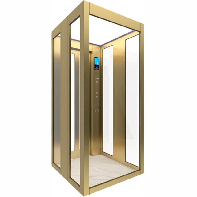 Fire Alarming Switch Gearless Home Elevators 2m/s 20 persons Passenger Lift For Construction Site luxury decoration.