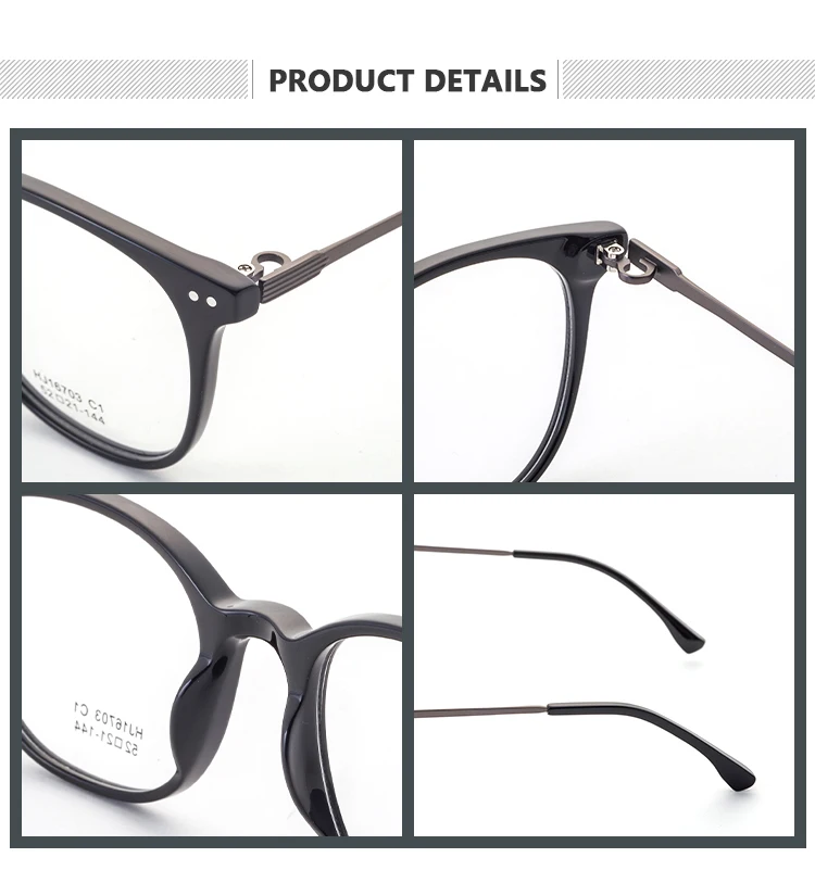 Custom Plastic Cellulose Acetate Sunglasses Men Square Half Titanium Eye Glasses Frames Sunglasses With Great Price
