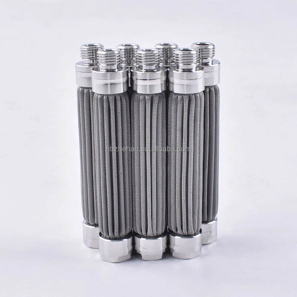 High efficiency with protection layer 100 mesh filter stainless steel pleated oil filter