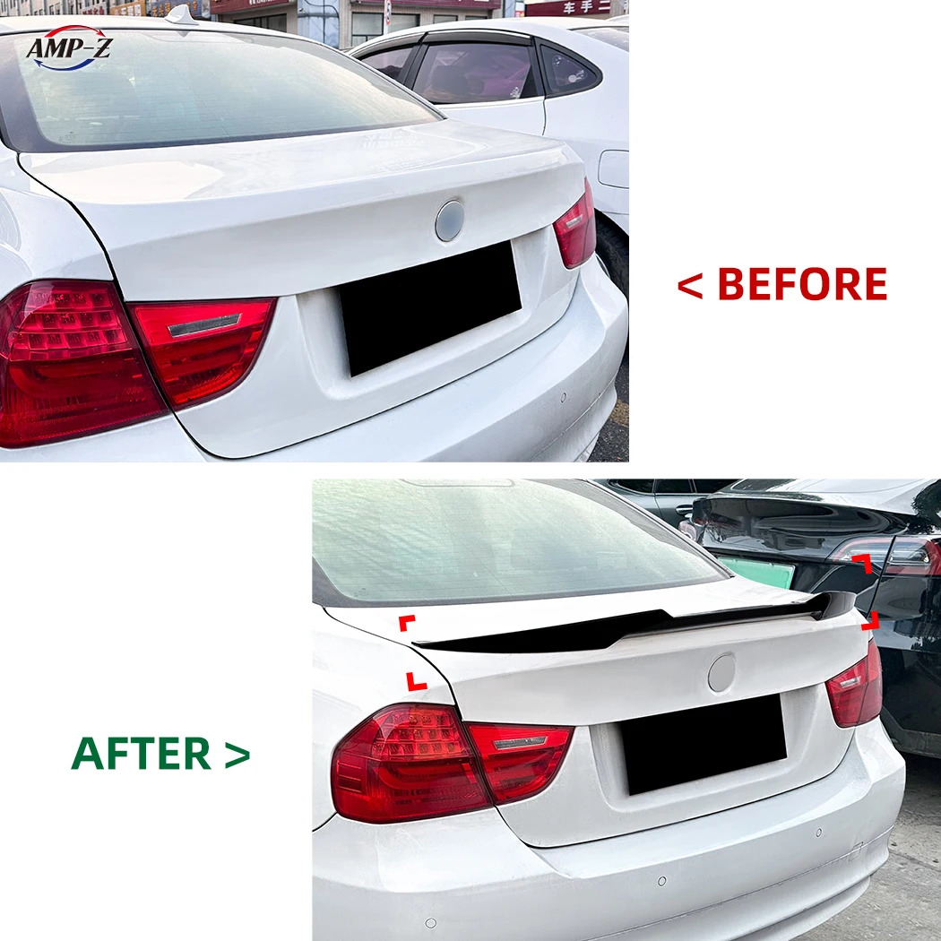 E90 M4 Style Gloss Black Plastic Material Rear Trunk Spoiler Auto Body Kits For BMW 3 Series E90 2005-2012 Car Spoiler