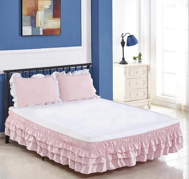 Высококачественная юбка для кровати Sleep-Nest с разрезом и оборками Длина 22 дюйма легкая
