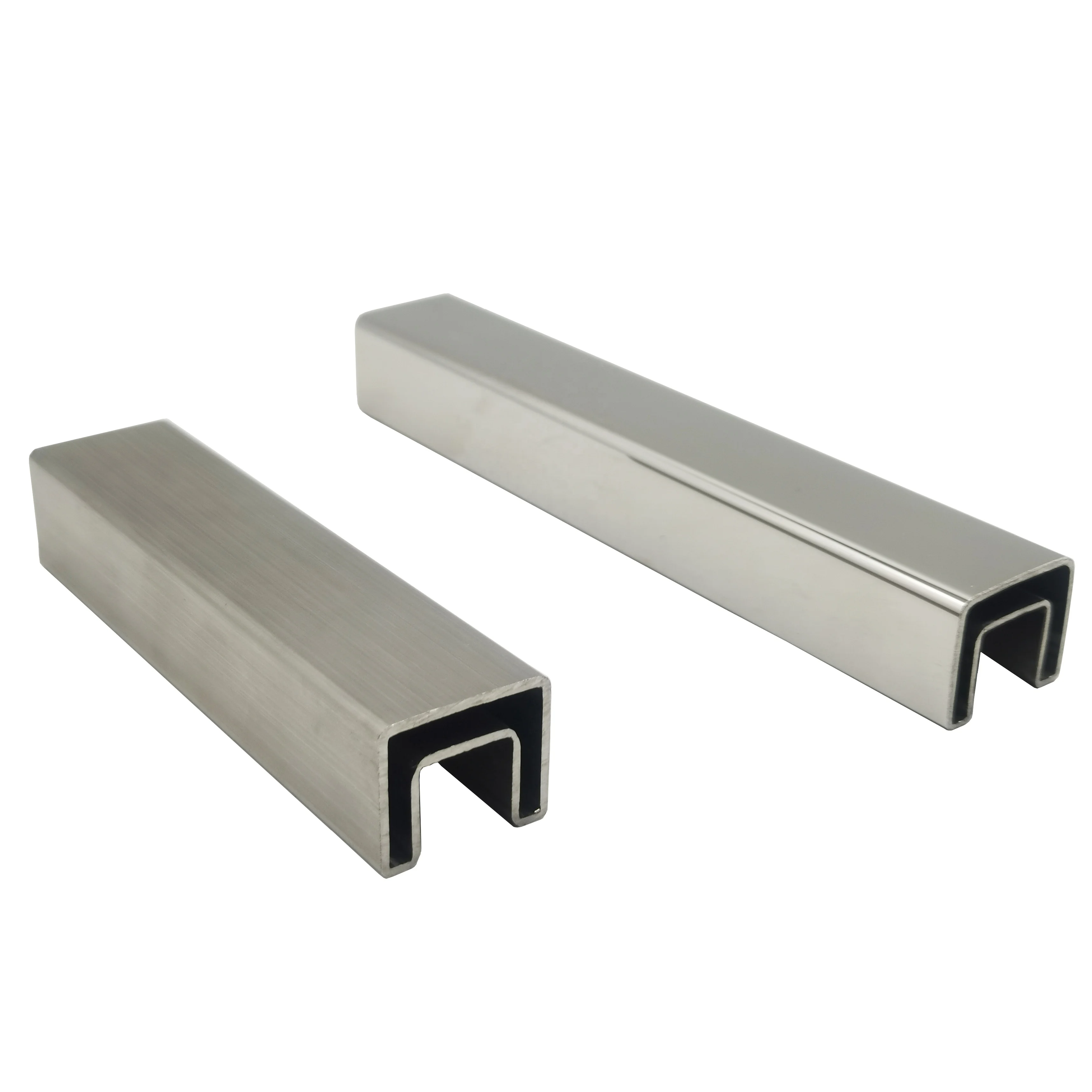 25*21 316SS slot tubes square top rails cap rail for glass fence