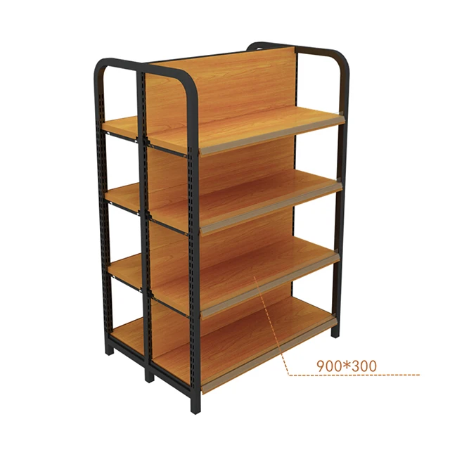 High fashion Customized style wood and metal store displays shelving cabinets
