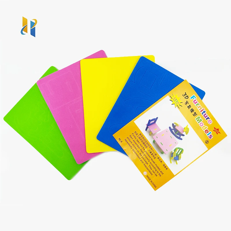 Wholesale Hot Selling Kids Toys Intellect Desk And Chair Study Furniture Set For Eva Foam 3d Jigsaw Puzzles