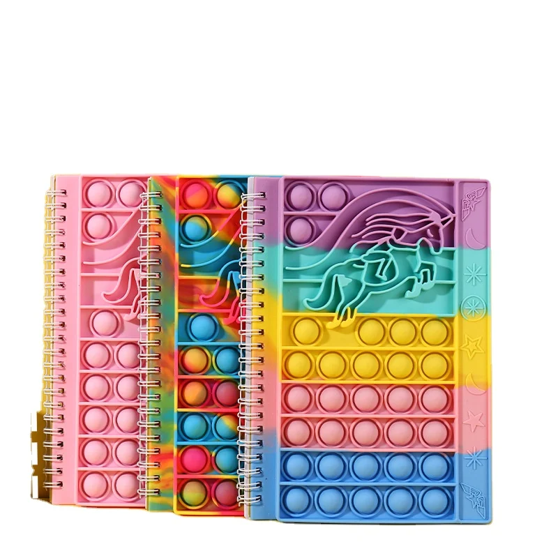 A5 Loose-Leaf Rodent Pioneer Notebook Classroom Decompression Stationery Coil Pen Slot Scratch Music Unicorn Exercise Book