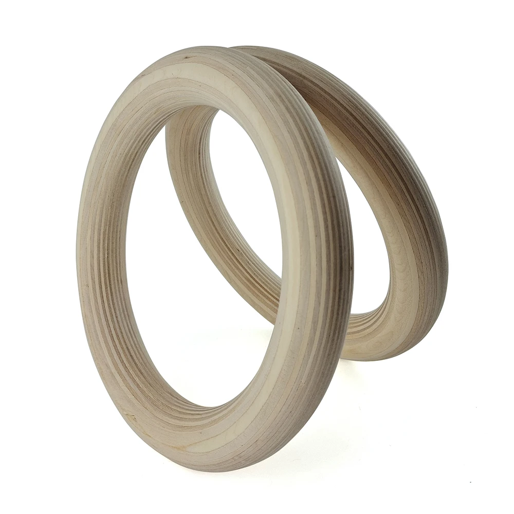 Quality birch wooden gym gymnastic rings