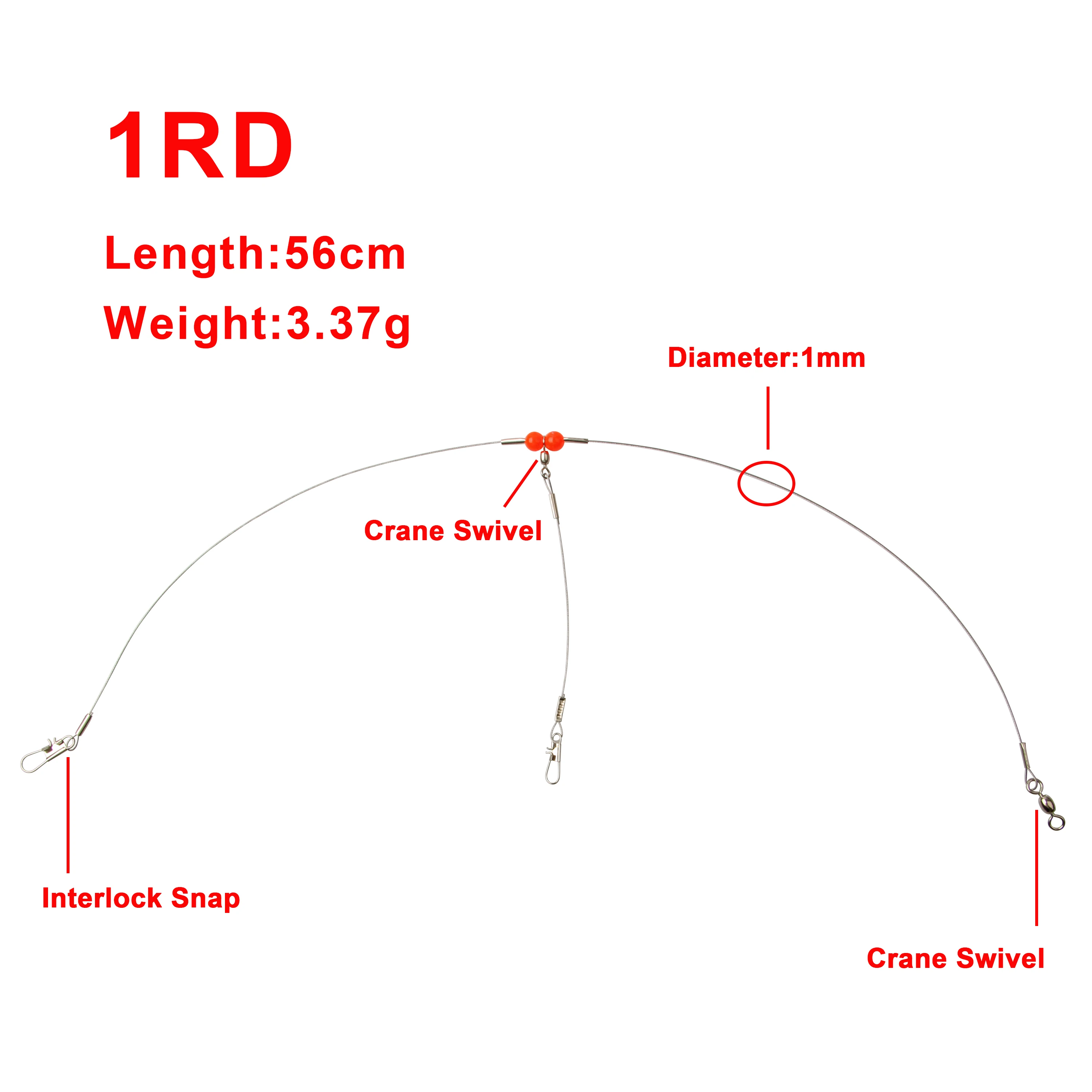 12Pcs/bag 56cm Stainless Steel Fishing Line Wire Rigs Leader Trace Lure Steel Wire Leader With Swivel Snap Fishing Tackle