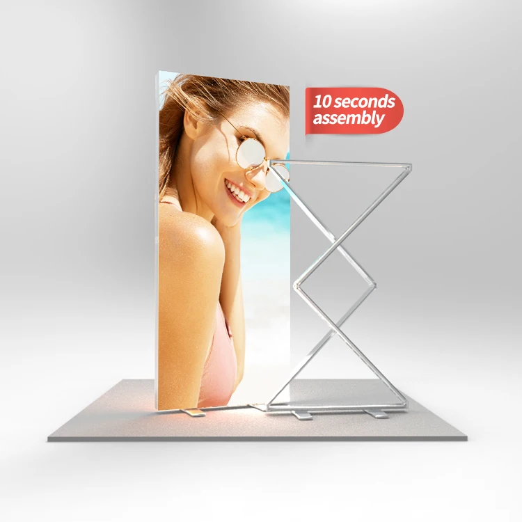 Lingtong Aluminum Frame 10s Assembly High Resolution Seg Fabric Textile Led Advertising Light Box Foldable Seg Fabric Light Box