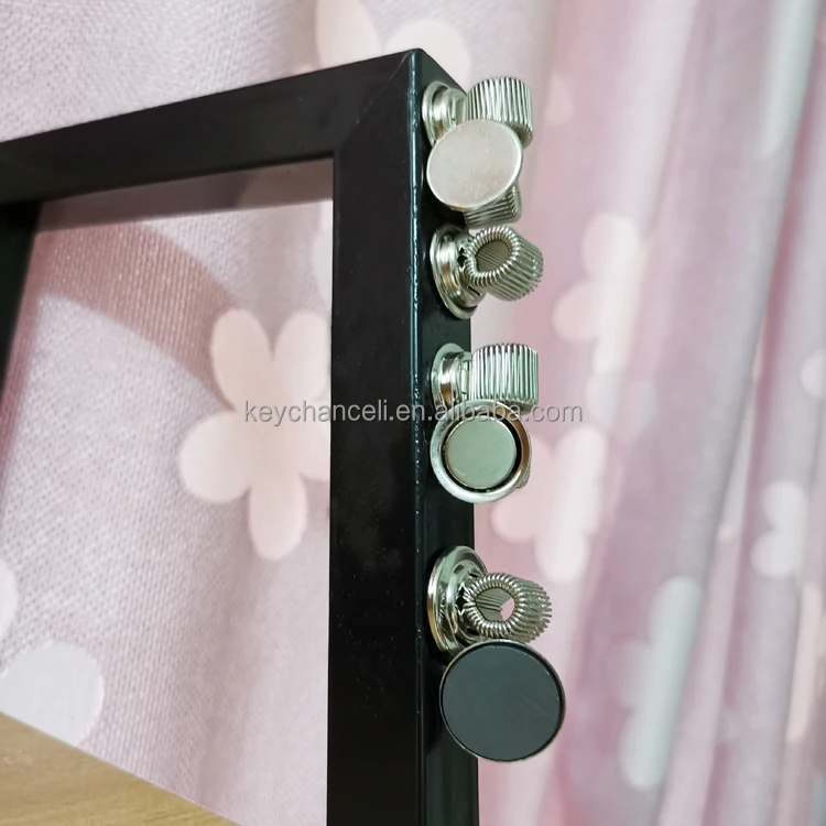 3 styles silver strong magnetic clip metal pen holder with spring loop coil