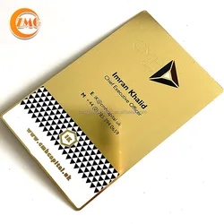 laser cut engraved golden metal business card in cheap price