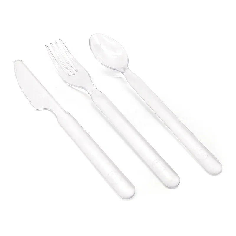 Premium Quality Frosted Disposable Plastic Knifes Forks Spoons Cutlery
