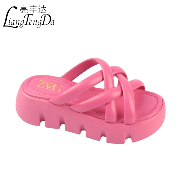 designer sandals Custom Logo Outdoor Slides Slippers for Women Soft Think Bottom Ladies Slippers Sandales-femme- PVC Custom Packing PU 600 Pairs