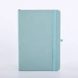 A5 custom size leather cover free LOGO strap horizontal line inner page business notebook diary