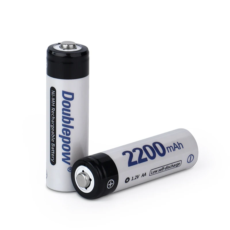 Doublepow 2200mAh AA Rechargeable Ni-Mh Battery Cell 1.2V Low Self-Discharge 2200mah NIMH AA Battery
