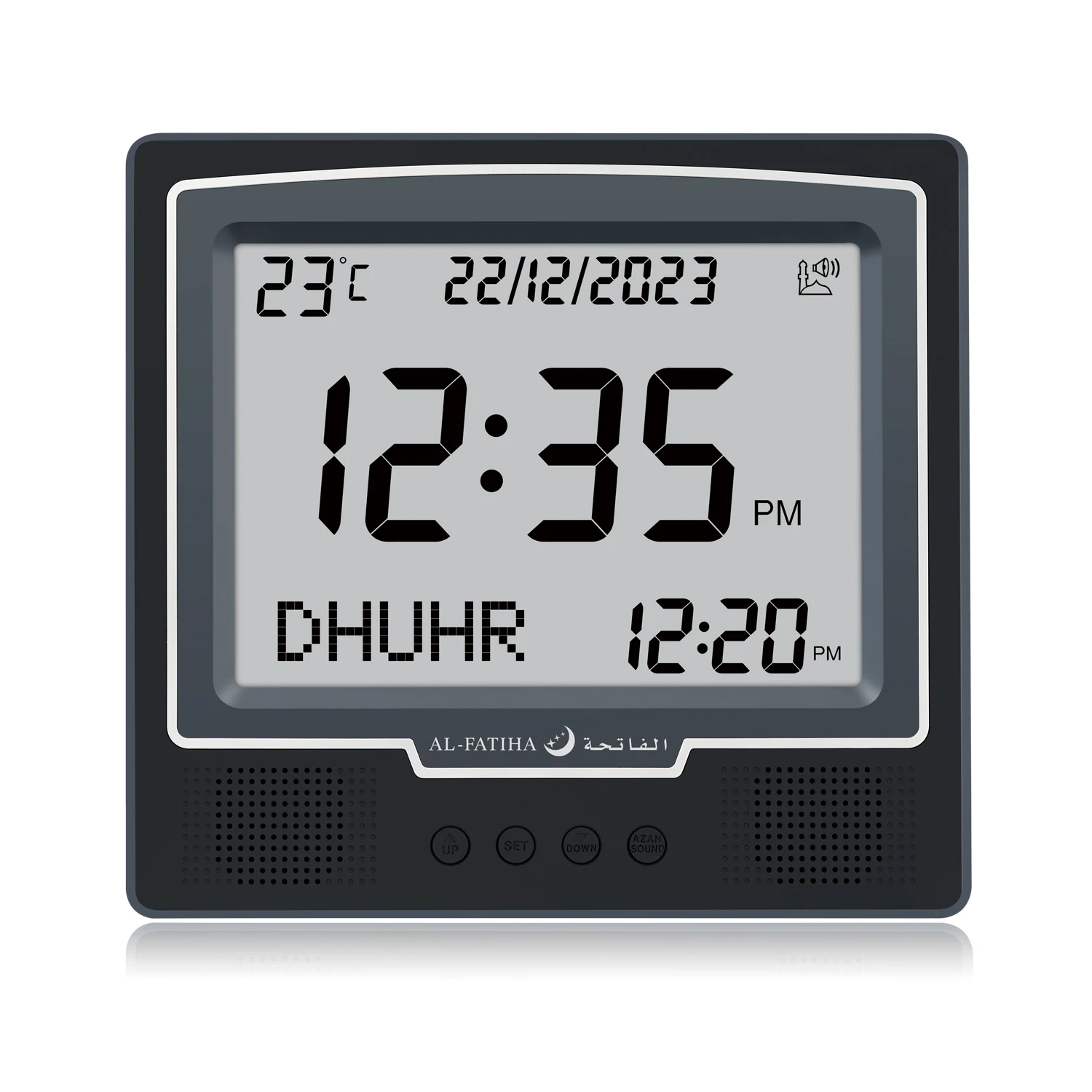 Luxury Digital Prayer Times Islamic Clock for Home Decoration LCD Display Electronic Movement Wall-Mounted Desk JAM Azan