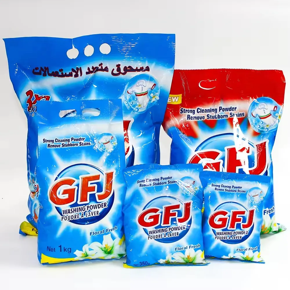 1kg size Laundry Detergent Powder Non-Liquid Natural Washing Powder for Family use to Africa market