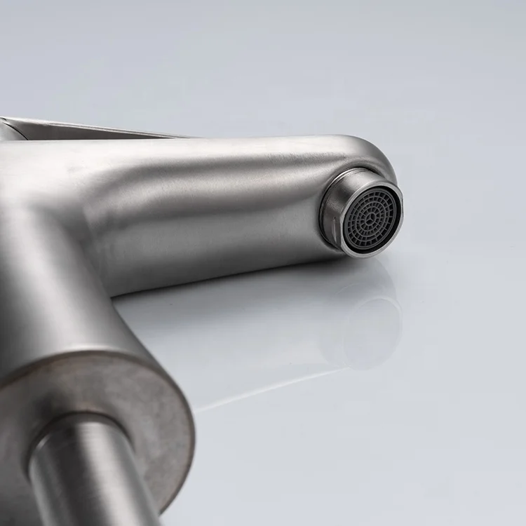 high-quality single cold basin water taps 304 stainless steel bathroom sink faucet single hole single handle basin faucet