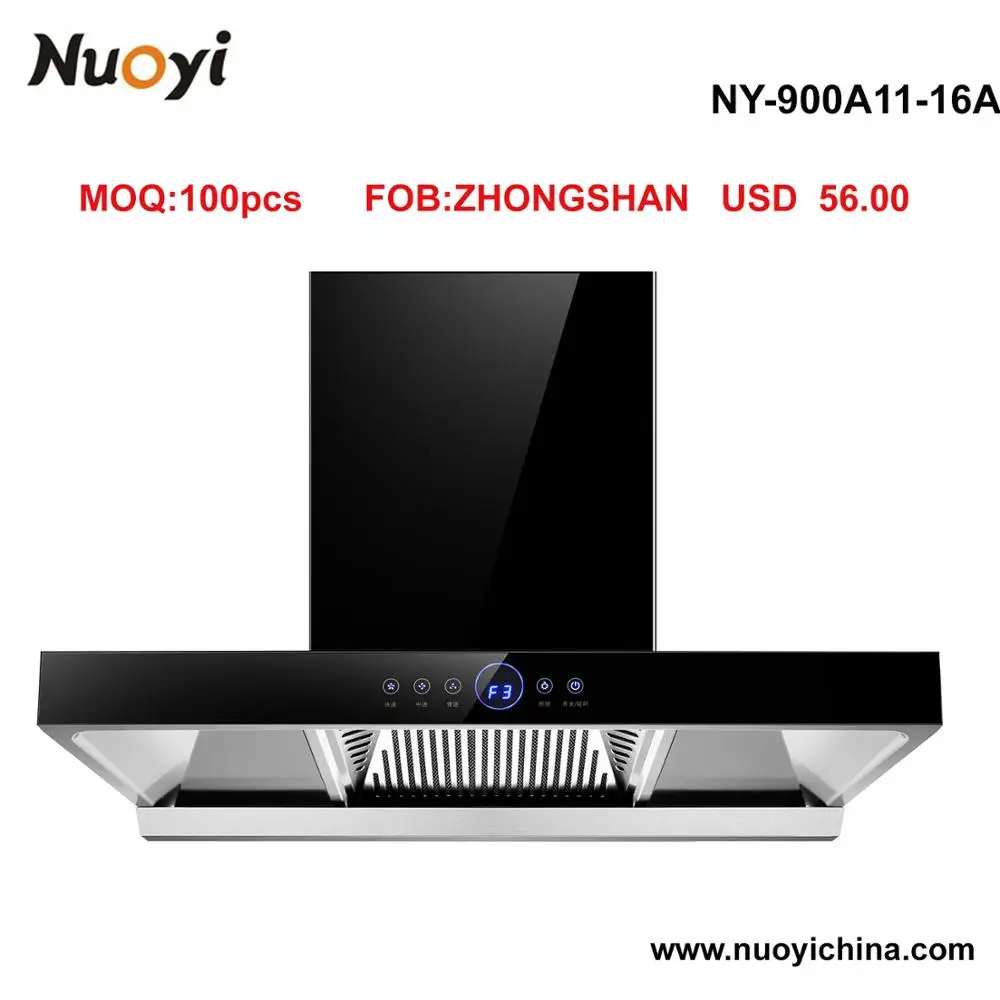 Cheap 90cm T Shape Touch Screen Kitchen Chimney Range Hood.