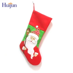 Christmas Crafts Classic Color Felt Christmas Stocking For Xmas Decoration