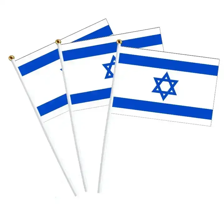 Nx Factory Direct Sale Countries Flags Outdoor Israel Flag Custom Hand Waving Flag For Meeting and Demonstration