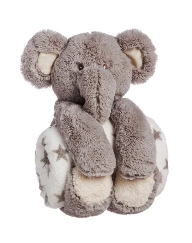 Super soft baby blanket monkey Rabbit Elephant Bear stuffed animal toys plush and pillow kids coral fleece Travel blankets