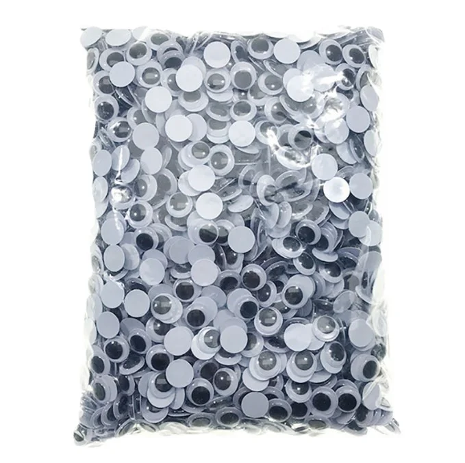 Factory Direct Sales Wiggle Eyes Self Adhesive Black White Googly Eyes for DIY Crafts Decoration
