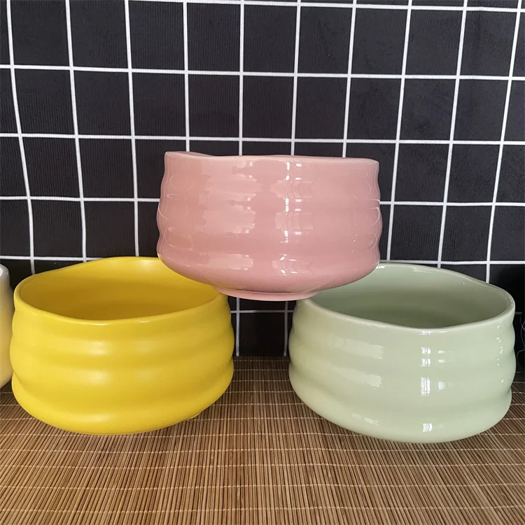 Harmony Hot Selling Craft Home Cheap Price Traditional Ceramic Different Colors Ceramic Matcha Bowl