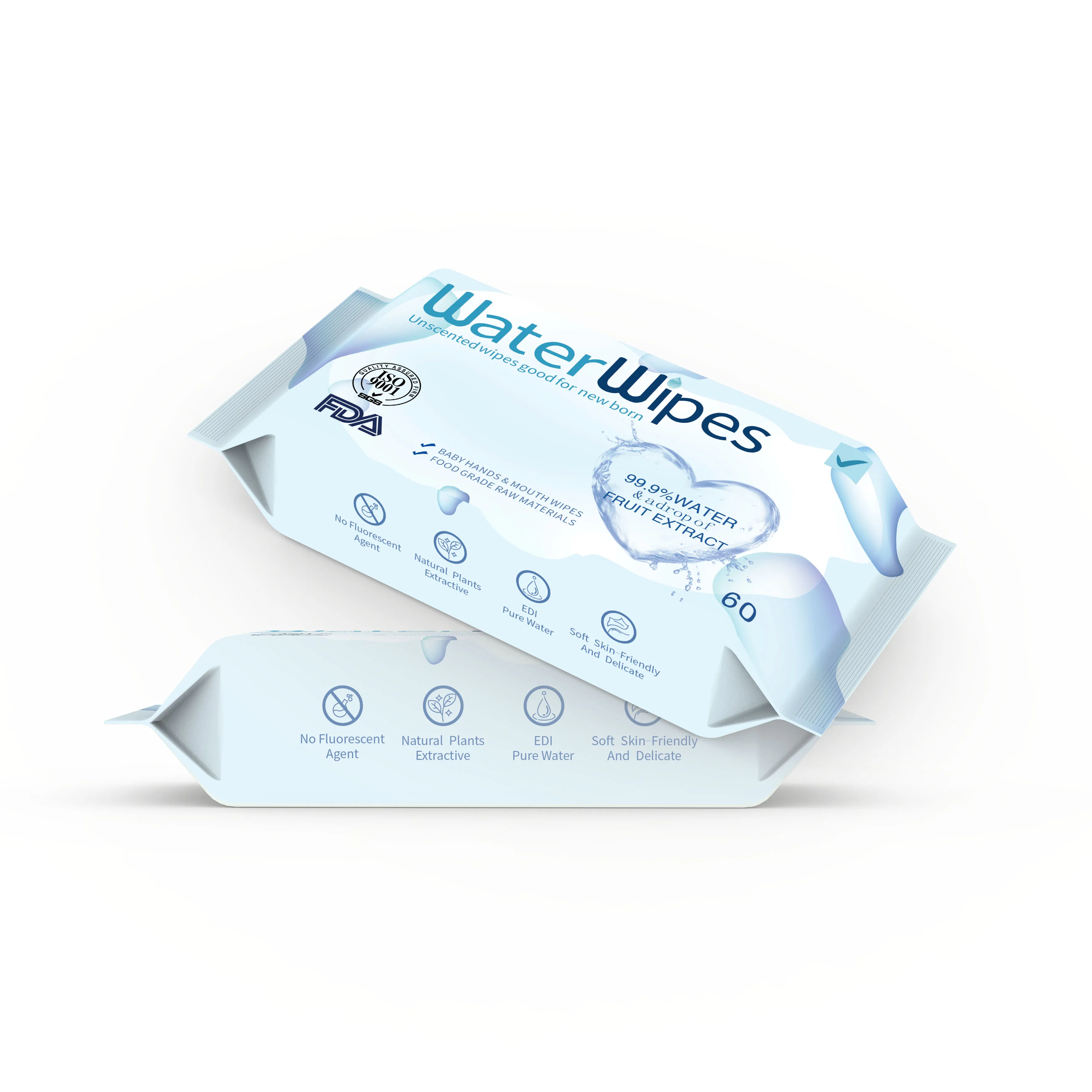High Quality Organic Sensitive Custom Private Label Baby Feminine Water Wet Wipes