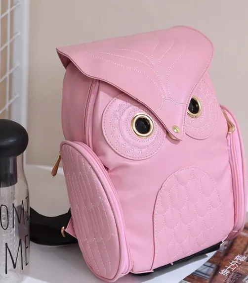 Stock Korean Style Owl Backpack Bag Cute Animal Travel Fashion Backpack