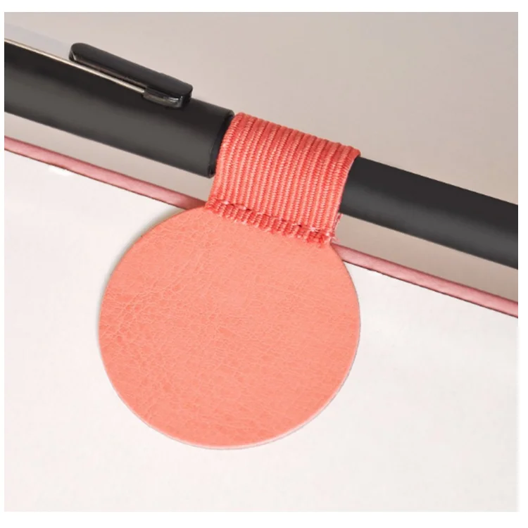 2020 Colorful custom leather bookmarker with elastic holder  for reading mark