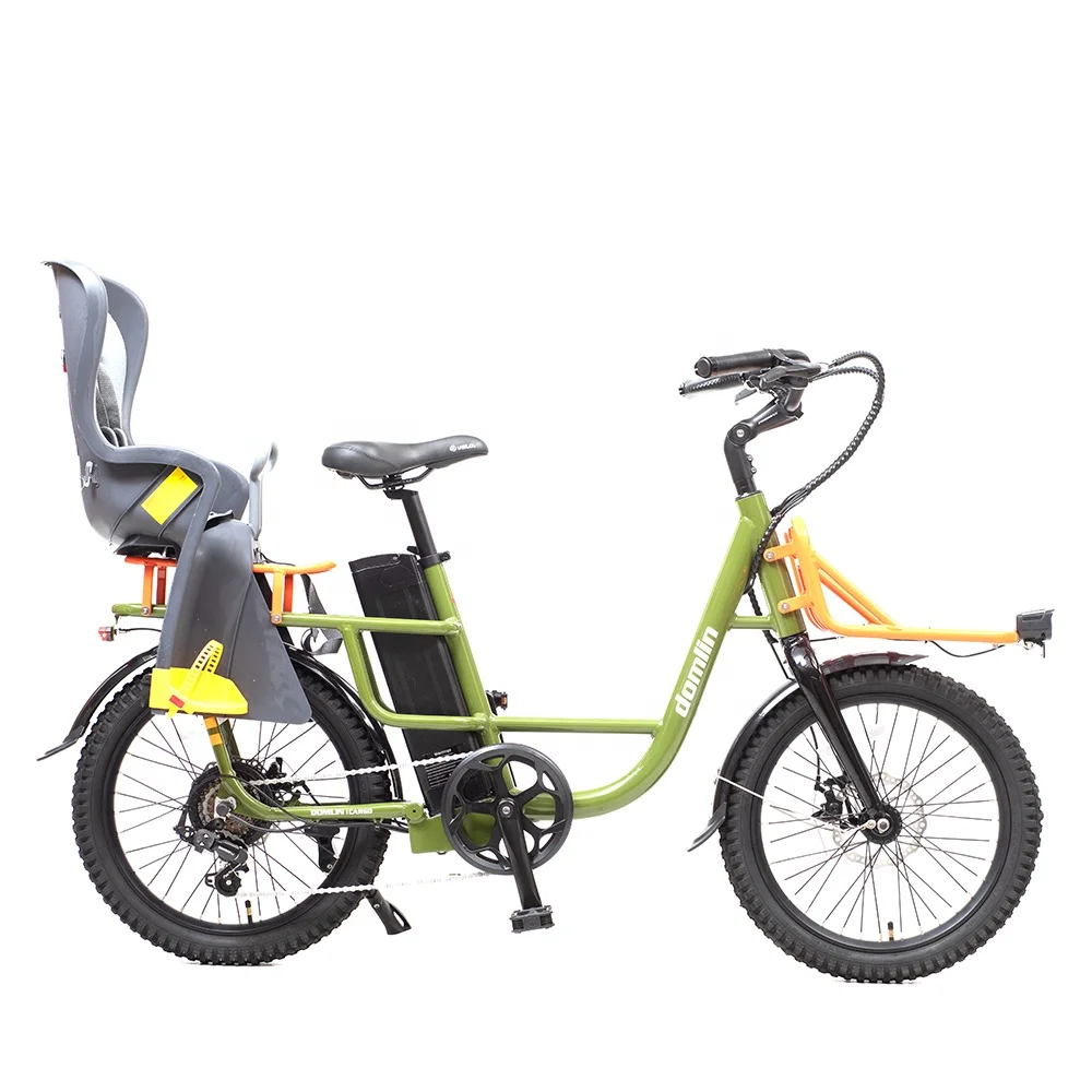 Aluminum Alloy Fame Safety Dual Battery 2 Wheels Cargo Electric Bike For Delivery