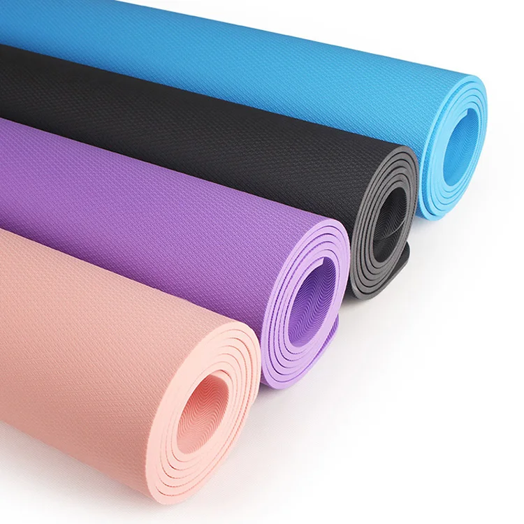 Топ продаж, новый стиль, экологически чистый двухслойный Коврик для йоги из ТПЭ