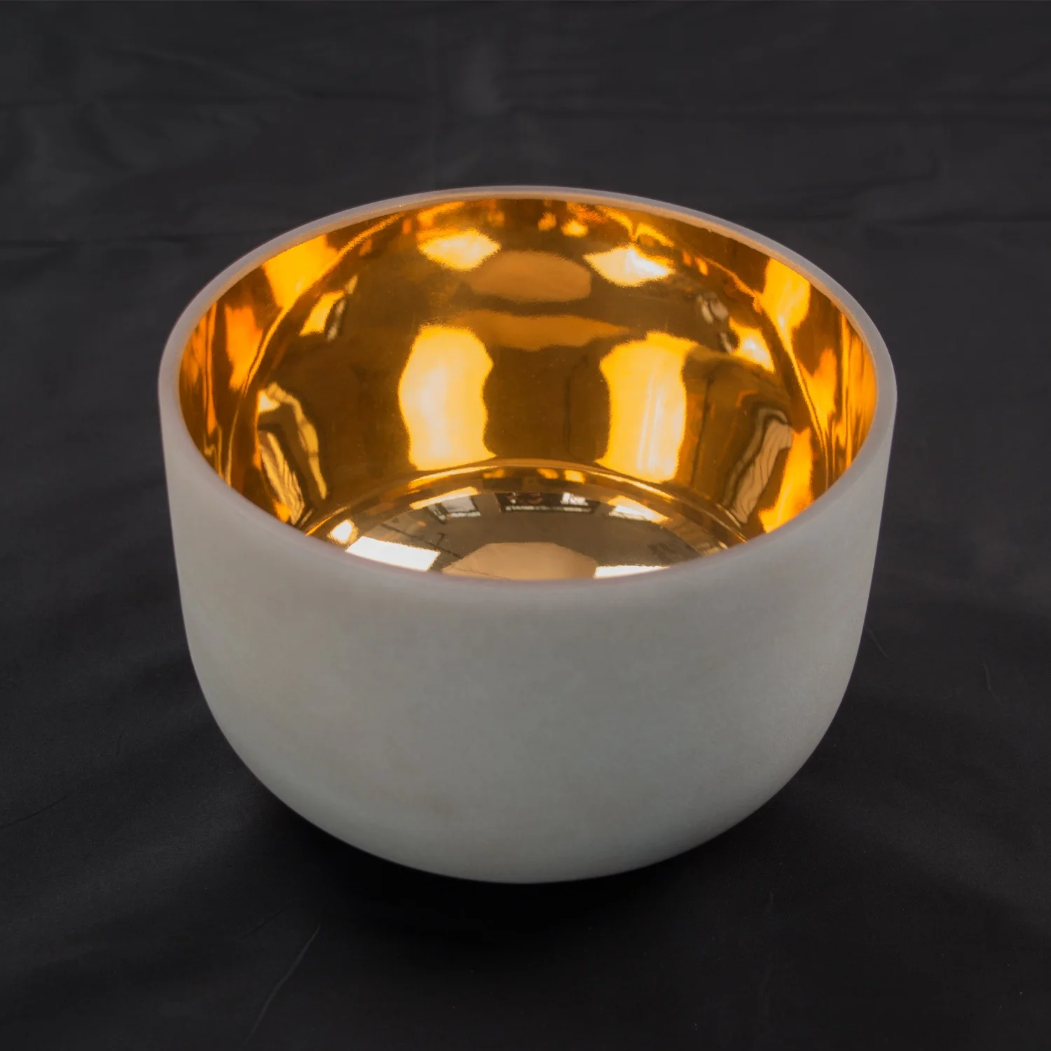 indian supplier custom quartz purple grey handmade metaphysical pink frosted 24 golden crystal singing bowls