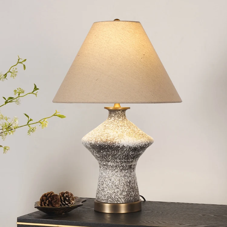 hotel home restaurant bedroom vintage led old aged antique white ceramic table lamps