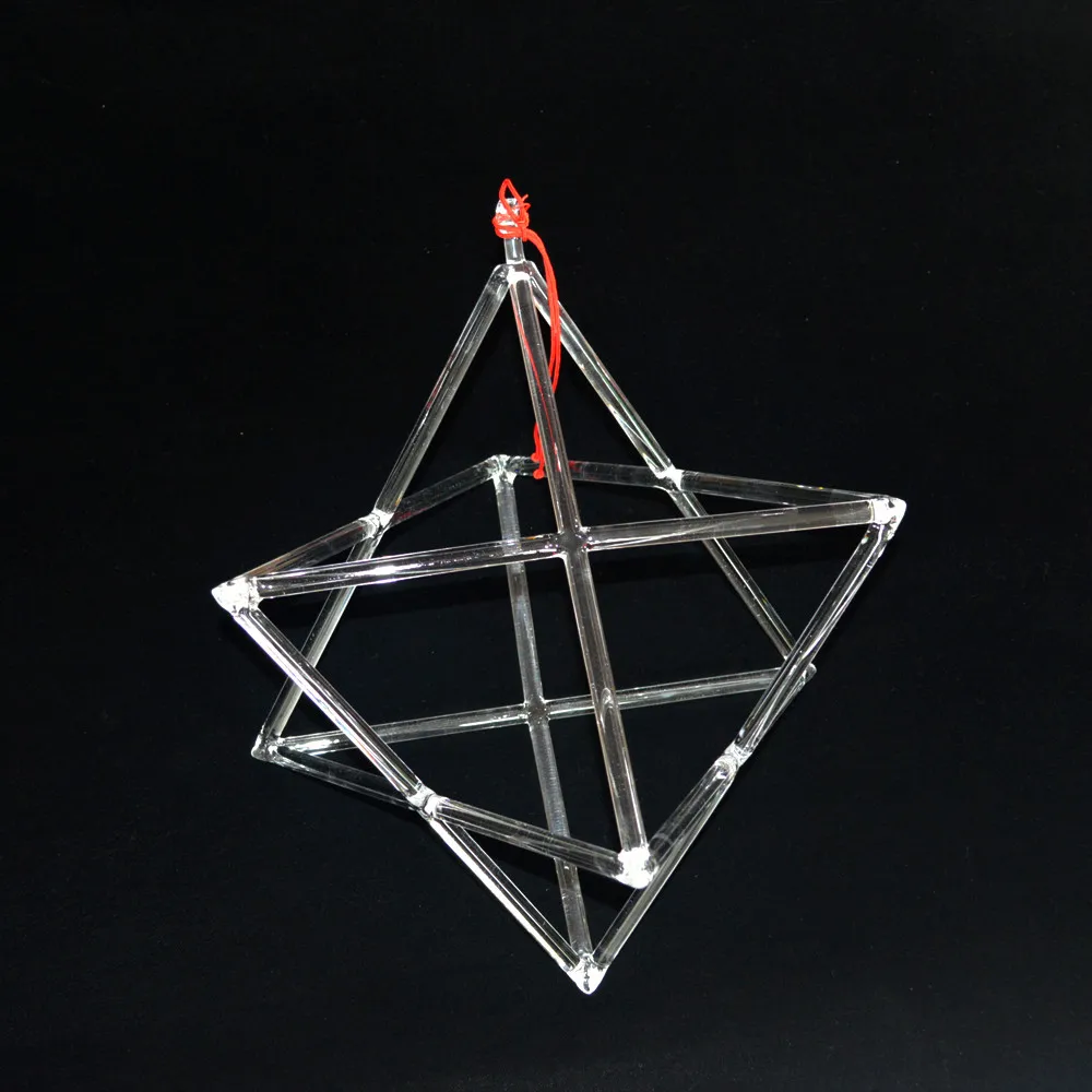 HF Merkaba Star Clear Quartz Crystal Singing Pyramid