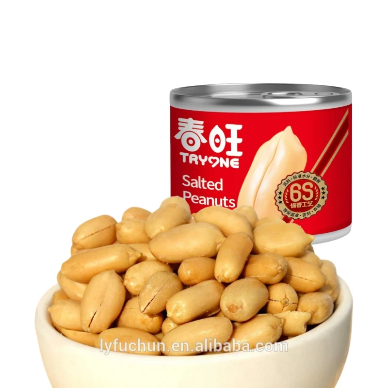 Manufacturer Price Wholesale Canned Roasted Salted Peanuts Salty Crispy Peanuts 150g/185g