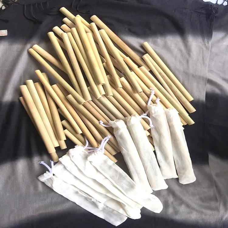 Customized Logo bamboo straws for kids, smoothie straws for the home, or cocktail straws made in Vietnam Hottest Products