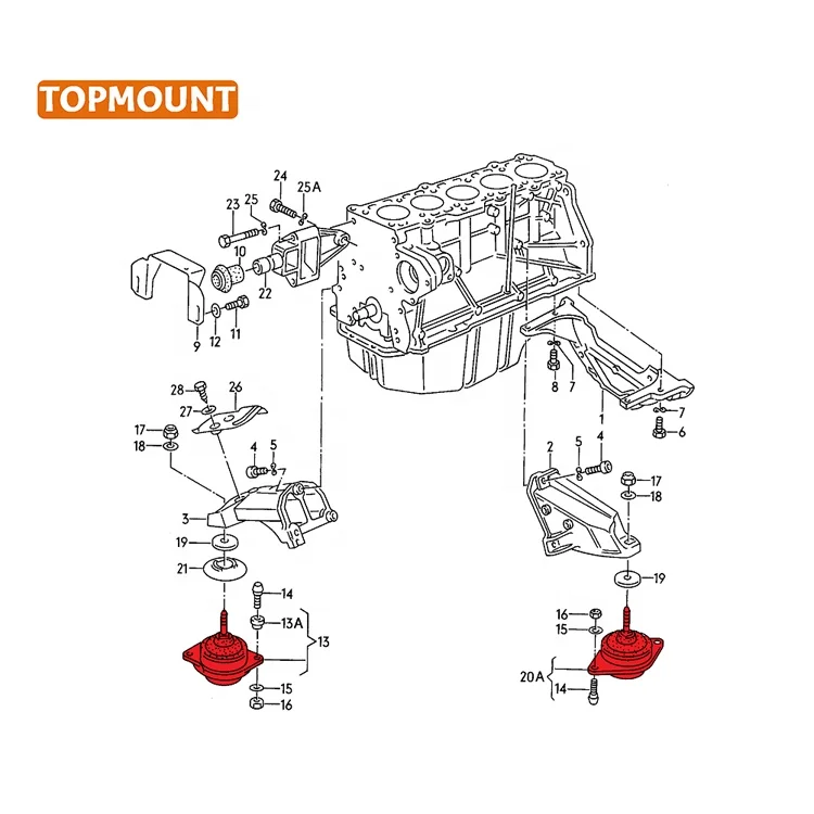High quality Auto Parts 219304D100 21930-4D100 aluminum mounting engine parts for Hyundai getz/Click