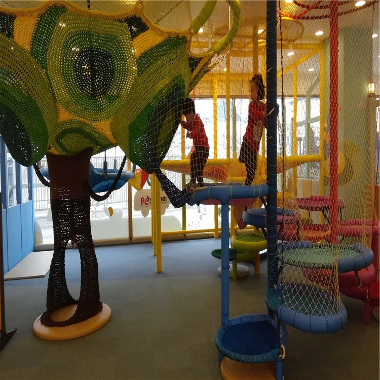 
Equipment Kids Exercise Crochet Rainbow Climbing Nets Indoor Playground Tree 
