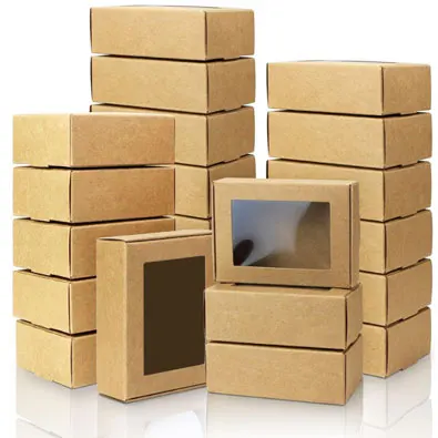 Custom Logo White Paper portable Packaging Gable Carton Box